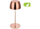 BRILONER LEUCHTEN LED Außen-Tischleuchte "Serina Mini", rosa (kupfer glänzend), 1, Ø 8cm H: 20cm, Leuchten, Akku Tischlampe, kabellos, IP44, Wohnzimmer, Schlafzimmer, Outdoor