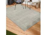 Teppich LUXOR LIVING "Patio, LAGERRÄUMUNG", grau (elfenbeinfarben), B:80cm H:3mm L:150cm, Kunstfaser, Teppiche, Teppich, Kurzflor, meliert, In- und Outdoor geeignet, für Balkon & Terrasse