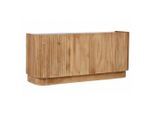 Livetastic Sideboard, Natur, Weiß, Holz, Stein, Mangoholz, 2 Fächer, 170x75x45 cm, Holzmöbel, Kleinmöbel Holz, Holzkommoden, Sideboards Holz