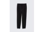 TOM TAILOR DENIM Damen Jogginghose mit Glitzer-Stickerei, schwarz, Uni, Gr. M