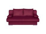 P & B , Rot , Textil, Holzwerkstoff , Füllung: Schaumstoffflocken,Schaumstoffflocken , 193x85x86 cm , Liegefunktion, Rücken echt , Wohnzimmer, Sofas & Couches, Schlafsofas, Schlafsofas
