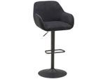 Livetastic , Schwarz , Metall, Textil , 44x95-117x55 cm , inklusive Armlehnen ,