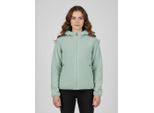 Kapuzenplüschjacke CMP, Damen, Gr. 42, grün (jade), Obermaterial: 100% Polyester, normal, Jacken, sportlich-modernes Design, aus leichtem und atmungsaktivem Stoff