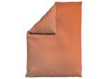 Schlafgut , Rot, Hellgrau , Textil , Farbverlauf , 155x220 cm , Textiles Vertrauen - Oeko-Tex®, AZO-frei, Bsci, Oeko-Tex® Standard 100 , pflegeleicht, atmungsaktiv, bügelleicht, schadstoffgeprüft, weiche und anschmiegsame Oberfläche, dicht gewebtes Garn ,