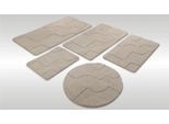 Badematte WECON HOME "Davie", seiden grau, H:25mm, Oberfläche: 100% Polyester, Badematten, Badematte, Badteppich, Hoch-Tief-Effekt, weich, rutschhemmend, waschbar, getuftet