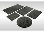 Badematte WECON HOME "Fiete", anthrazit grau, H:25mm, Oberfläche: 100% Polyester, Badematten, Badematte, Badteppich, Hoch-Tief-Effekt, weich, rutschhemmend, waschbar, getuftet