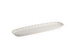 Tablett APS, weiß, B:16,2cm H:3cm L:53cm, Melamin, Tabletts, Melamin, weiß / beige