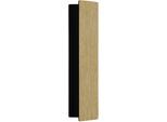 EGLO Wandleuchte "Zubialde Wandlampe, rechteckig, innen, Eiche, Flurlampe, Holz, Metall", beige (schwarz), 1, H: 8cm, 1 Stk., Leuchten, Wand-/Deckenleuchte - L36 x H8 x AL5 cm - schwarz, braun - 12W inkl., Wandleuchte