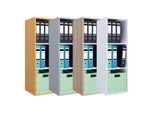 VCM Holzregal stehend platzsparender Aktenschrank Maße ca. H. 110 x B. 35 x T. 37 cm Elegantes Regal Büroregal – Lona I 3f