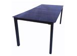 VCM Gartentisch aus Glas und Aluminium Esstisch ca. H. 73 x B. 140 x T. 80 cm Anthrazit Balkontisch Gartenmöbel