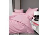 Bettwäsche JANINE "Colors", rosa (kreiderosé), B/L: 135cm x 200cm, 1 Stk., 1 Stk., Mako-Satin, B/L: 80cm x 80cm, 2 Stk., Mako-Satin, Obermaterial: 100% Baumwolle, Bettwäsche, Bettwäsche, feinfädige uni Bettwäsche für alle Jahreszeiten, Markenreißverschluss