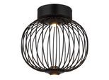 GLOBO LIGHTING Deckenleuchte "GALWAY", schwarz matt, Ø 30cm H: 30cm, 1 Stk., Leuchten, Deckenlampe Metallstäbe 3 Stufen 3000K DM 30cm, Deckenleuchte