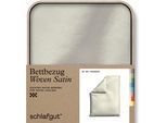Bettbezug SCHLAFGUT "Woven Satin", gelb (gelb light), L:200cm, Mako-Satin, Obermaterial: 100% Baumwolle, Bettbezüge, besonders dicht gewebt, Mix & Match: passender Kissenbezug erhältlich