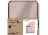 Bettbezug SCHLAFGUT "Woven Satin", lila (lila light), L:200cm, Mako-Satin, Obermaterial: 100% Baumwolle, Bettbezüge, besonders dicht gewebt, Mix & Match: passender Kissenbezug erhältlich