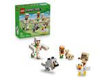 Konstruktionsspielsteine LEGO "Angriff des Hühnerreiters in der Wüste (21592), LEGO Minecraft", weiß (bunt), Spielbausteine, Kinder, Kunststoff, Konstruktionsspielsteine, Made in Europe