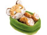 Kuscheltier NICI "Sleeping Pets, Tiger, 12 cm", braun, Plüschfiguren, KinderB:8cm H:12cm L:7cm, Kuscheltier, im Körbchen, B:8cm H:12cm L:7cm