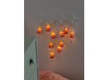 KONSTSMIDE LED-Lichterkette "Weihnachtsdeko", pink, Dioden 10 Stk. Flammen 10 Stk., Gesamtlänge 6,35m, Lichterketten, LED Dekolichter, Pinke Engel, an/aus Schalter, 10 warm weiße Dioden, LED-Lichterkette