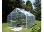 Gewächshaus VITAVIA "Merkur 11500", silber (silberfarben), B:254cm T:441cm, Gewächshäuser, Gewächshaus