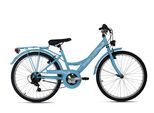 Jugendfahrrad DACAPO "DaCapo Kinderfahrrad 24'' Snow blau 6 Gänge RH 36 cm" Gr. 36, blau (blau, blau), Fahrräder, Kinder, 36cm, 24 Zoll (60,96cm) hinten: 24 Zoll (60,96cm)