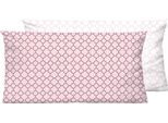 Kissenbezüge BIBERNA "Mix & Match", rosa (rosa, muster), B:80cm L:40cm, Mako-Satin, Obermaterial: 100% Baumwolle, Kissenbezüge, individuell kombinierbar