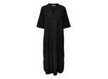 Midikleid KAFFE "Kleid BPkaisey", Damen, Gr. XL, N-Gr, schwarz (schwarz deep), Obermaterial: 85% Baumwolle CO. 15% Leinen LI., Kleider Midikleid
