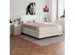 Möbelix , Creme , Metall , H3 , 1,1-Zonen , 200x200 cm , Schlafzimmer, Betten, Familienbetten