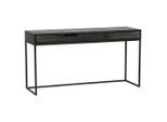 Livetastic , Schwarz , Metall , Esche , massiv , 2 Schublade(n) Schubladen , rechteckig , 44x75x140 cm , Stauraum , Büromöbel, Schreibtische, Schreibtische