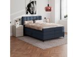 Möbelix , Dunkelblau , Textil , H3 , 1,1-Zonen , 140x200 cm ,