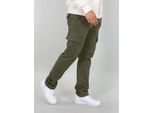 Alpha Industries Herren Agent Slim Cargo-Hose in Olivgrün
