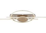 GLOBO LIGHTING Deckenleuchte "DONTE", silber (silberfarben matt), 1, Ø 50cm H: 10cm, 1 Stk., Leuchten, Große LED-Deckenleuchte mit 3D-Effekt, stark & dekorativ, Deckenleuchte