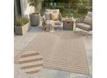 Outdoorteppich CARPET CITY "Flachgewebe in Sisal-Optik, Wetterfest & UV-beständig", braun, B:120cm H:0,5mm L:170cm, Polypropylen, Teppiche, Outdoorteppich, Witterungsbeständig für Balkon, Terrasse, Garten