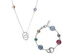 Orphelia 'Eloise' Damen 925 Sterling Silber Set: Armband + Halskette - Silber SET-7409