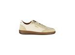 Blauer Witte Leren Heren Sneakers
