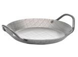 Servierpfanne GSW "Eisen", silberfarben, H:3cm Ø:24cm, Pfannen, Pfanne aus rauten geschmiedetem Eisen in starker Gastro-Qualität