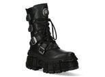 New Rock halfhoge leren Goth-laarzen-WALL373-S5