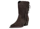 Bikerboots INUOVO "INUOVO Stiefel Leder", Damen, Gr. 39, braun, Leder, Schuhe Bikerboots