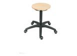 STIER Arbeitshocker mit Rollen, 430 - 620 mm Sitzhöhe, Buche, natur (904695)