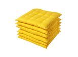 STUHLKISSEN 6er-Set gelb 40/40/6,5 cm