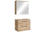 BADMÖBEL-SET Florence 2 Teile Kastanien Eiche - 60 x 35 x 51 cm