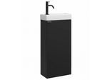 GÄSTE-WC-MÖBELSET Orion 2 Teile Schwarz Matt - 40 x 22 x 88 cm