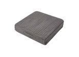 SITZKISSEN orthopädisch 50/50/10 cm – Velours Sesselkissen grau