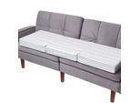 SOFA-AUFLAGE grau gestreift 150/50/10 cm – großes Sitzkissen orthopädisch