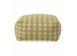 SITZPOUF Lima grün gemustert, 55/55/30 cm