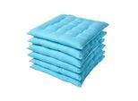 STUHLKISSEN 6er-Set hellblau 40/40/6,5 cm