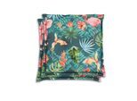Gartensitzkissenset Blau/Grün/Rosa, 2-teilig