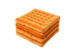 STUHLKISSEN Samt 4er-Set orange 40/40/5 cm