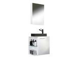 Badezimmer Hausa BL 3-tlg. Weiß/Schwarz