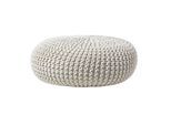 STRICK-POUF natur, Bodenkissen rund 70/70/23 cm