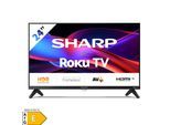 SHARP 24GD2225E - 24 Zoll HD Ready Smart TV WLAN Roku TV - HDR10, Triple Tuner, 3 HDMI & USB Media Player