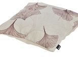 Dekokissen DONE. "GINKGO", beige (beige, braun, bedruckt), B:45cm L:45cm, Baumwolle, Leinen, Dekokissen_Sitzkissen_Kissenhüllen, Bedruckt
